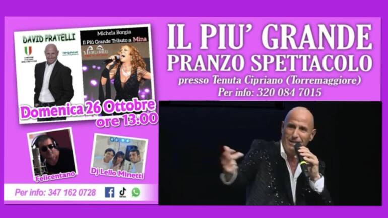 PRANZO SPETTACOLO TENUTA CIPRIANO 26 ottobre 2025